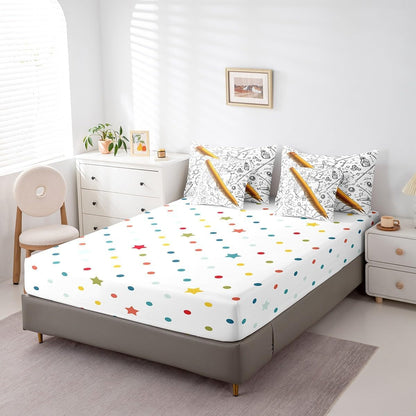 Erosebridal Chemical Equation Bed in a Bag Queen Comforter Set 7 Piece,Chemistry Bedding Sets Science Students Learning Gift Sheet Set with Comforter,Molecular Formula Education Bed Set - Colors A