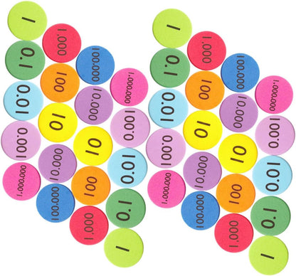 Holibanna 300Pcs Eva Math Value Disks Counting Disks for Early Childhood Education Non Slip Discs for Learning and Family Games