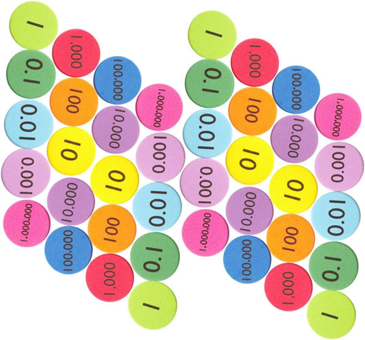 Holibanna 300Pcs Eva Math Value Disks Counting Disks for Early Childhood Education Non Slip Discs for Learning and Family Games