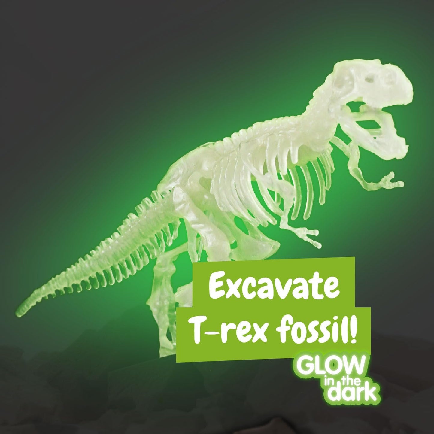 Science4you T-Rex Fossil Digging Kit for Kids +6 Years - Dinosaur Fossil Dig Kit + Glow-in-The-Dark T-Rex Fossils for Kids, Excavation Kit, Stem Toys, Games, Gifts for 6+ Year Old Boys and Girls