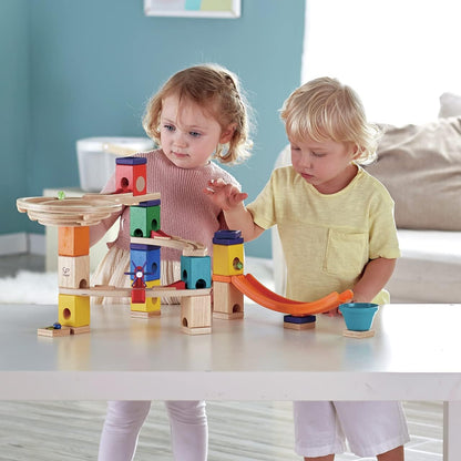 Hape Quadrilla Mega Skatepark Marble Run Attachment, 17 Pieces, Multicolor