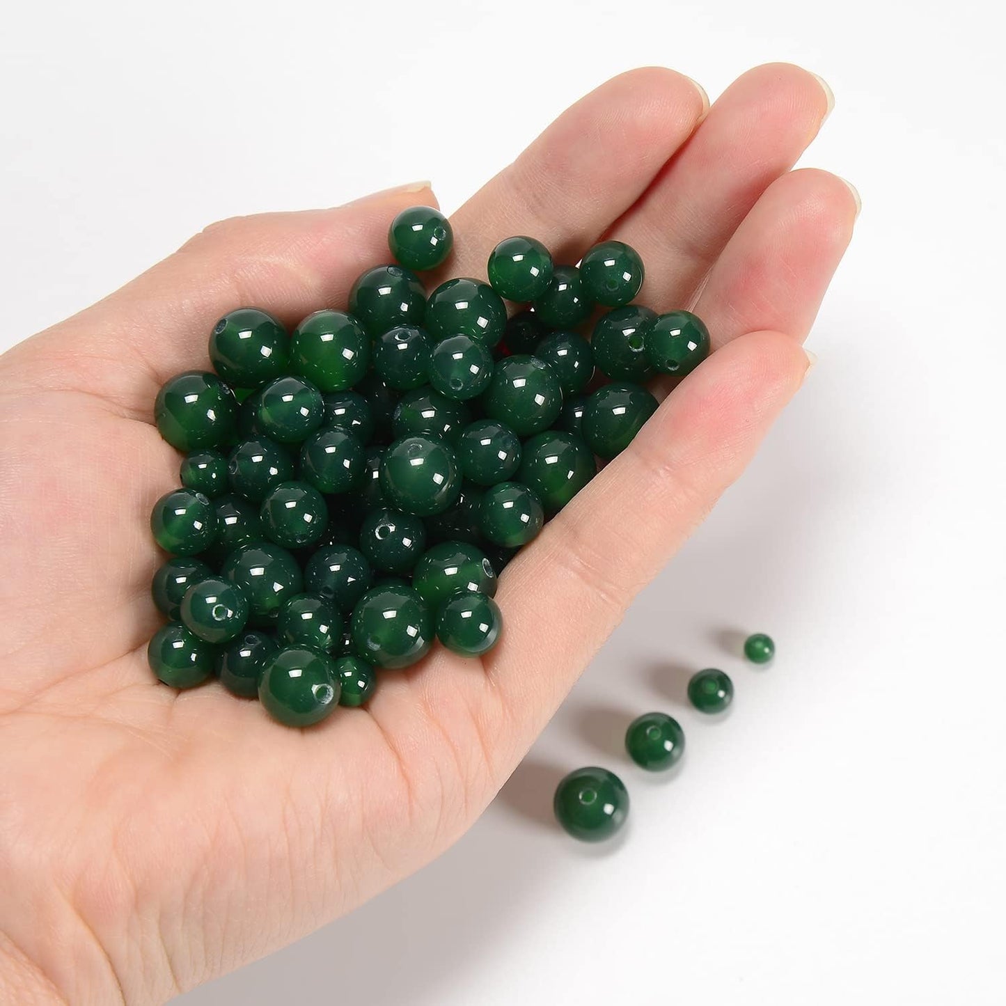 NCB 100pcs Original Natural Stone Beads Gemstone Round Loose Beads 6mm 8mm 10mm (Blue Aventurine, 6mm 100Beads) - Colors B