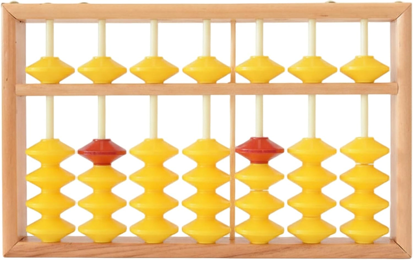 Wooden Abacus for Kids Math, 7 Rods Classroom Abaco with Non-Slip Beads & Hanging Rope, Teacher's Large Abacus for Elementary School