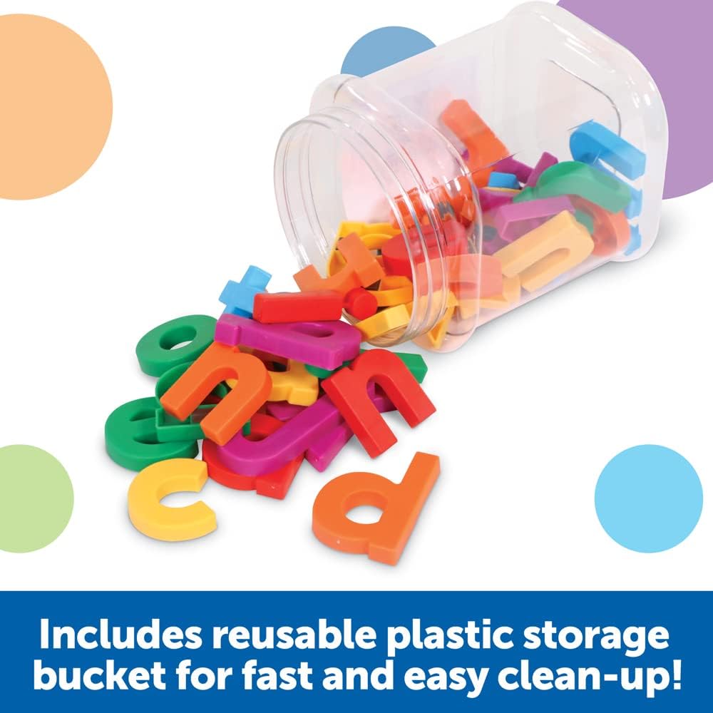 Learning Resources Jumbo Magnetic Lowercase Letters, Develops Letter and Color Recognition Skills, ABC for Kids, Alphabet, Educational Toys for Toddlers, Set of 40 Pieces, Ages 3+