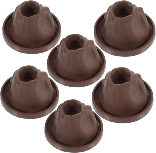 6pcs Volcanic Model Shell DIY Science Kit Plastic Volcanic Stand Eruption Simulation Educational for Interactive
