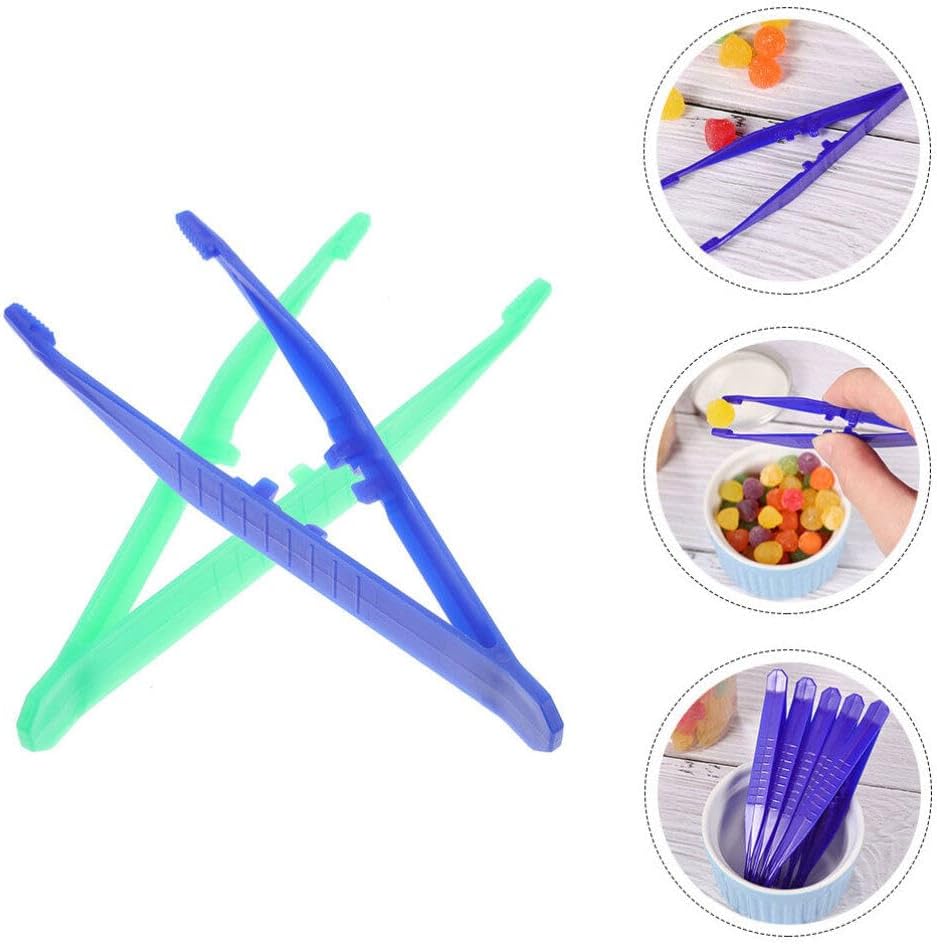 Plastic T- for kids 20pcs Forceps Craft T- Sensory Play Kids Tongs Tweezer Preschool Science Toddler Fine Motor Skill