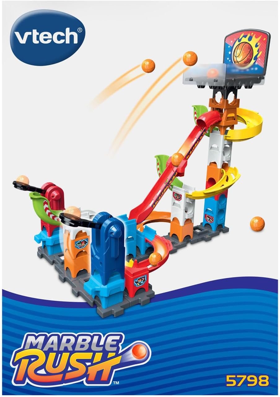 VTech Marble Rush 3-Point Launch Set with Mini Basketball Hoop