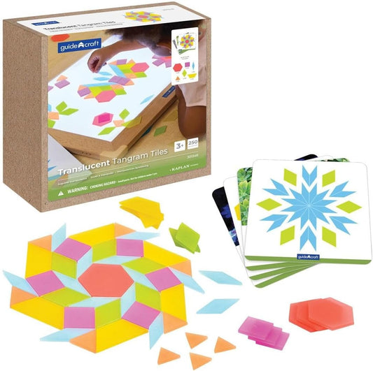 Kaplan Early Learning Translucent Tangram Tiles - 250 Pieces