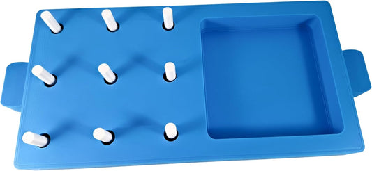 9 Pegs Board Sustainable Plastic Occupational Therapy Nine Hole Peg Test Kit (9HPT) for Improving Finger Dexterity, Skill Test