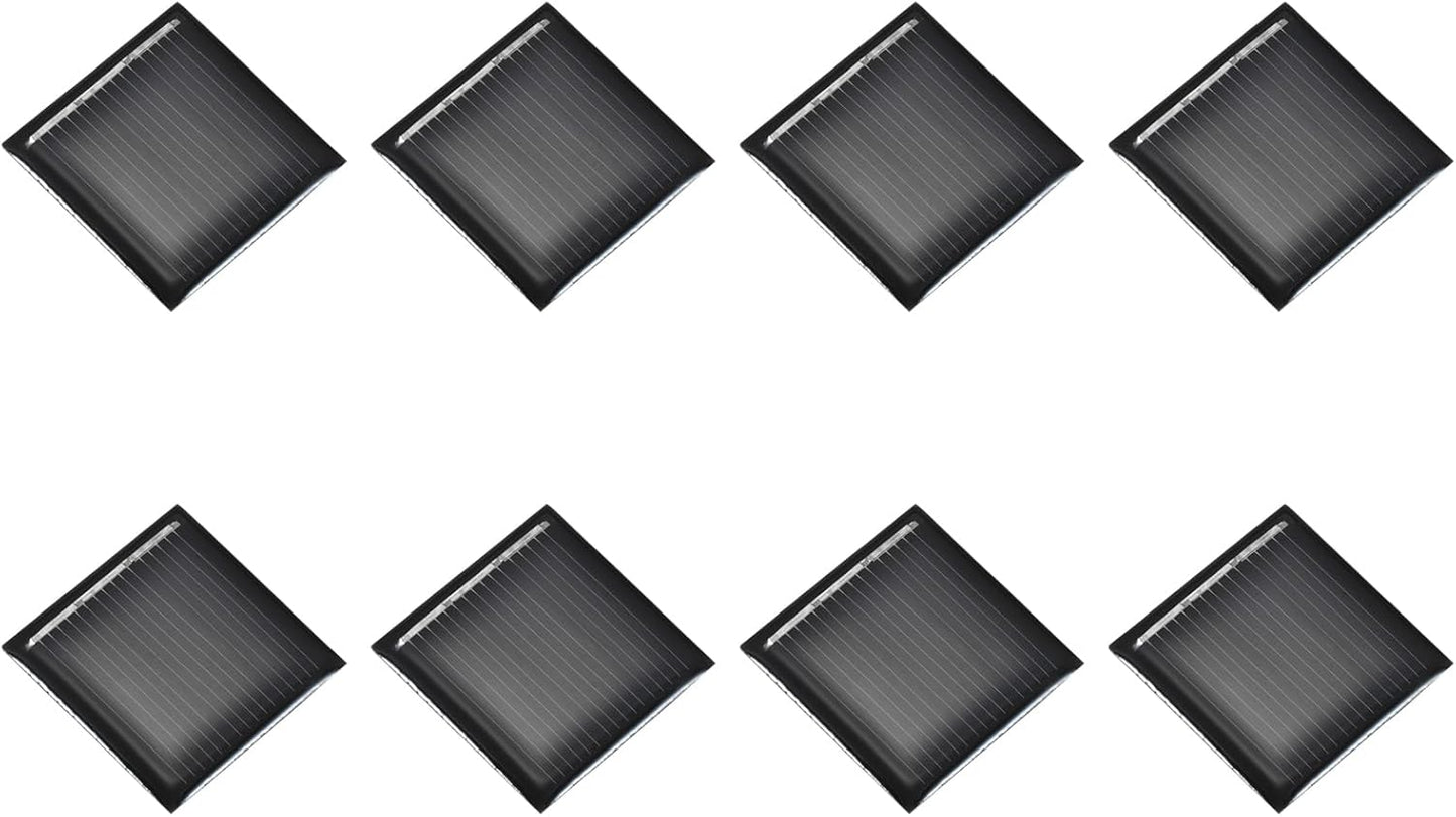 MECCANIXITY 8PCS 1.5V 0.09W 0.06A Mini Solar Panels for Solar Power, Small Solar Photovoltaic Cells Charge DIY Electric Toy Materials Solar System Kits, 1.18" x 1.18"