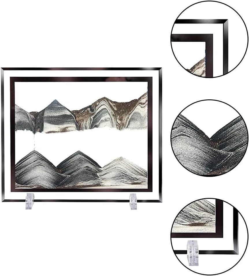 Moving Sand Art Picture Deep Sea Dynamic 3D Sandscapes Pictures in Motion Office Desktop Art Decor Toys