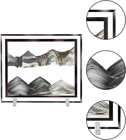 Moving Sand Art Picture Deep Sea Dynamic 3D Sandscapes Pictures in Motion Office Desktop Art Decor Toys