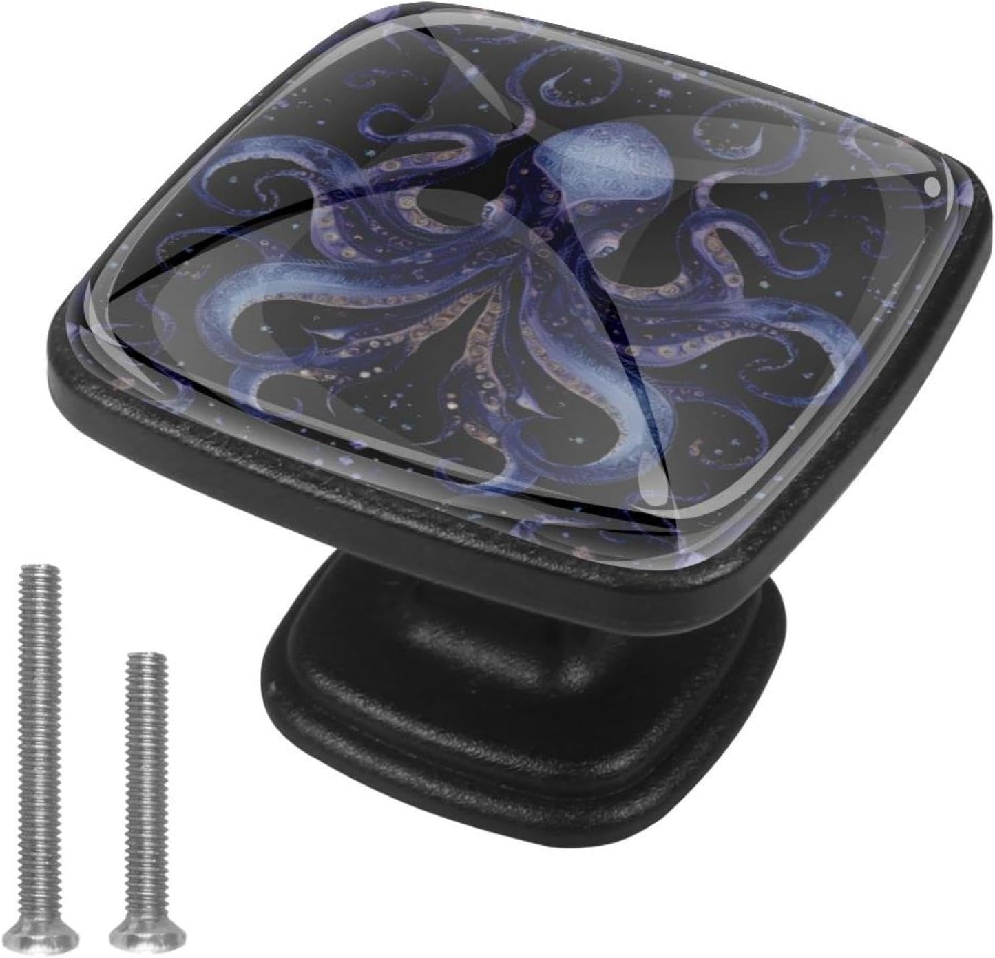 4 Pack Cabinet Knobs Drawer Pulls, 30mm Round ABS Glass Drawer Hardware Growing Butterfly Cabinet Handles with Screws for Dressers Kitchens Cupboard