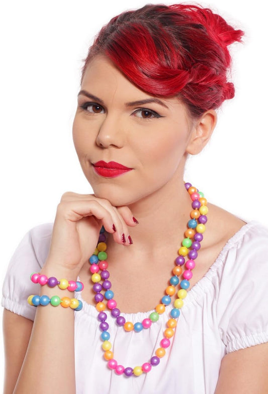 Rainbow Pop Beads - Fun 50s Retro Jewelry Crafting by Hey Viv !