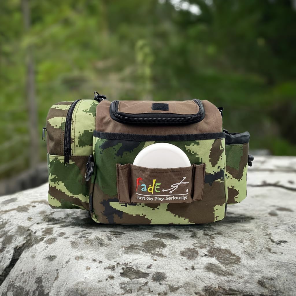 Fade Crunch Disc Golf Bag – Lightweight, Durable, and Insulated Shoulder Bag for All Skill Levels - Practice Bag - Lightweight Bag for night golf