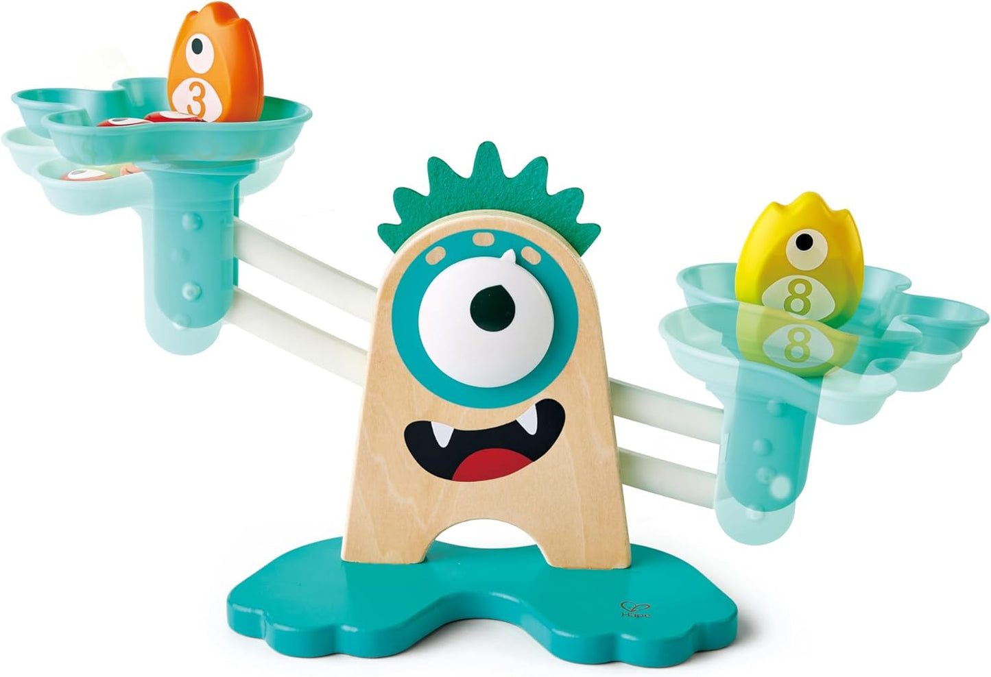 Hape Math Monster Scale Toy| 22 PCs Cute Counting Math Toy| STEM Educational Learning Counting Math Games for Preschool