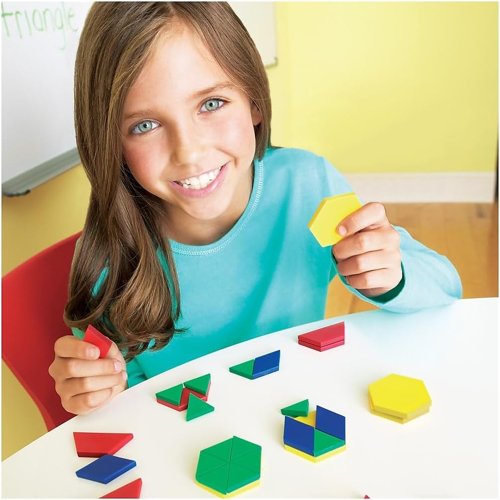 Learning Resources Plastic Pattern Blocks - Set of 250, Ages 3+