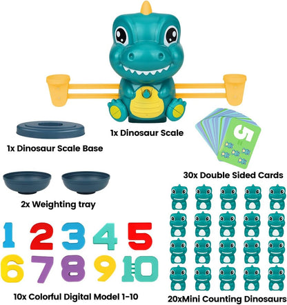 Aitbay Cool Math Game, Preschoolers Frog Balance Counting Toys for Boys & Girls Educational Number Toy Fun Children's Gift STEM Learning Age 3+ (63 PCS)