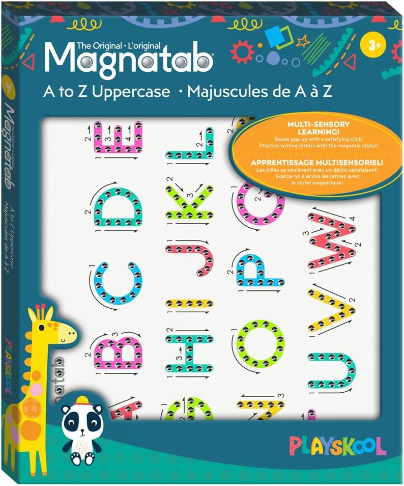 Playskool Magnatab — Numbers and Shapes — Magnetic Board Toy Letter Tracing for Toddlers Learning and Sensory Drawing — for Kids Ages 3 and Up