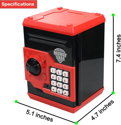 HUSAN Piggy Banks Money Banks for Kids, Electronic Password Code Money Banks ATM Banks Box Coin Bank for Children Boys and Girls (Grey Bue)