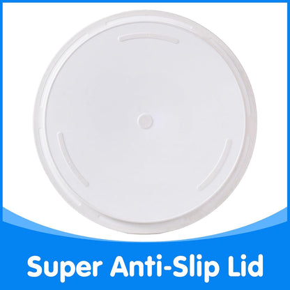 Round Sensory Bin with Lid – Large (16.9"), Sealable – 6 Removable Storage Dividers, Sensory Tray for Toddler Play and Educational Activities