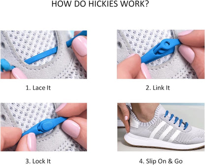 HICKIES No Tie Shoelaces – Elastic, Waterproof, Unisex Shoelaces for Adults, One Size Fits All for Sneakers & Running Shoes