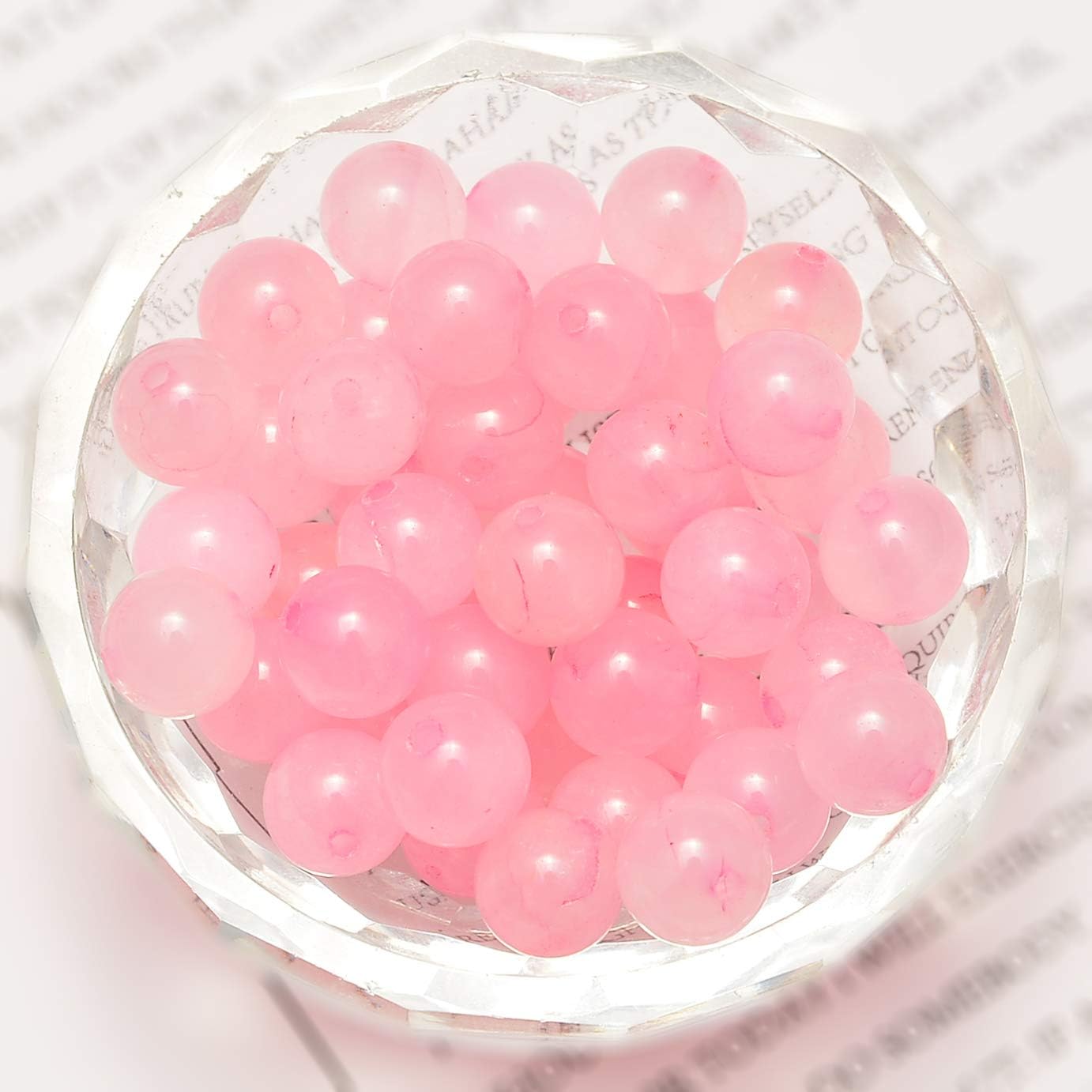 NCB 100pcs Original Natural Stone Beads Gemstone Round Loose Beads 6mm 8mm 10mm (Blue Aventurine, 6mm 100Beads) - Colors A