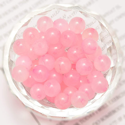 NCB 100pcs Original Natural Stone Beads Gemstone Round Loose Beads 6mm 8mm 10mm (Blue Aventurine, 6mm 100Beads) - Colors A