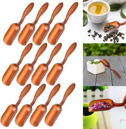 10 PCS Plastic Mini Gardening Shovel Spoons Soil Scoops, Cultivation Digging Transplanting Gardening Tools for Succulents Potted Flowers, Bath Salt Spoons/Washing Powder Scoops/Loose Tea-Leaf Scoops