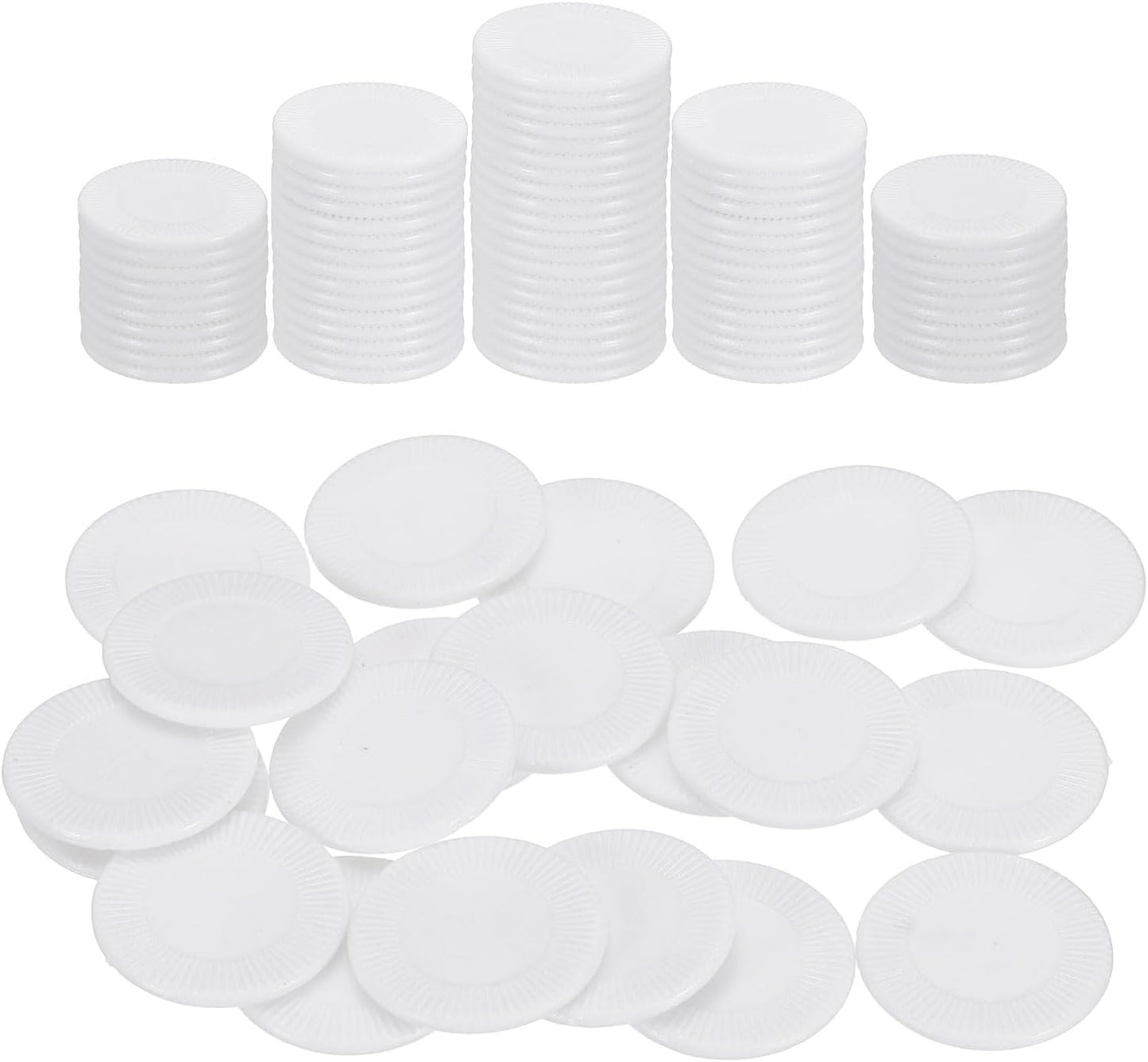 uxcell 100Pcs Plastic Poker Chips, 1 Inch Mini Bingo Chips Learning Counters Counting Counters Disks Markers Opaque Game Tokens for Game Play Math Counting, Blue, Pattern