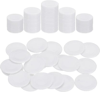 uxcell 100Pcs Plastic Poker Chips, 1 Inch Mini Bingo Chips Learning Counters Counting Counters Disks Markers Opaque Game Tokens for Game Play Math Counting, Blue, Pattern