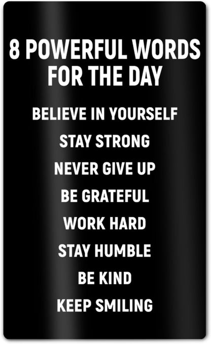 Inspirational Magnets,Motivational Magnets for Locker,8 Powerful Words for the Day Poster,Perfect for Refrigerator, Office, Locker - Ideal for Home, Students, Professionals (8 Words)