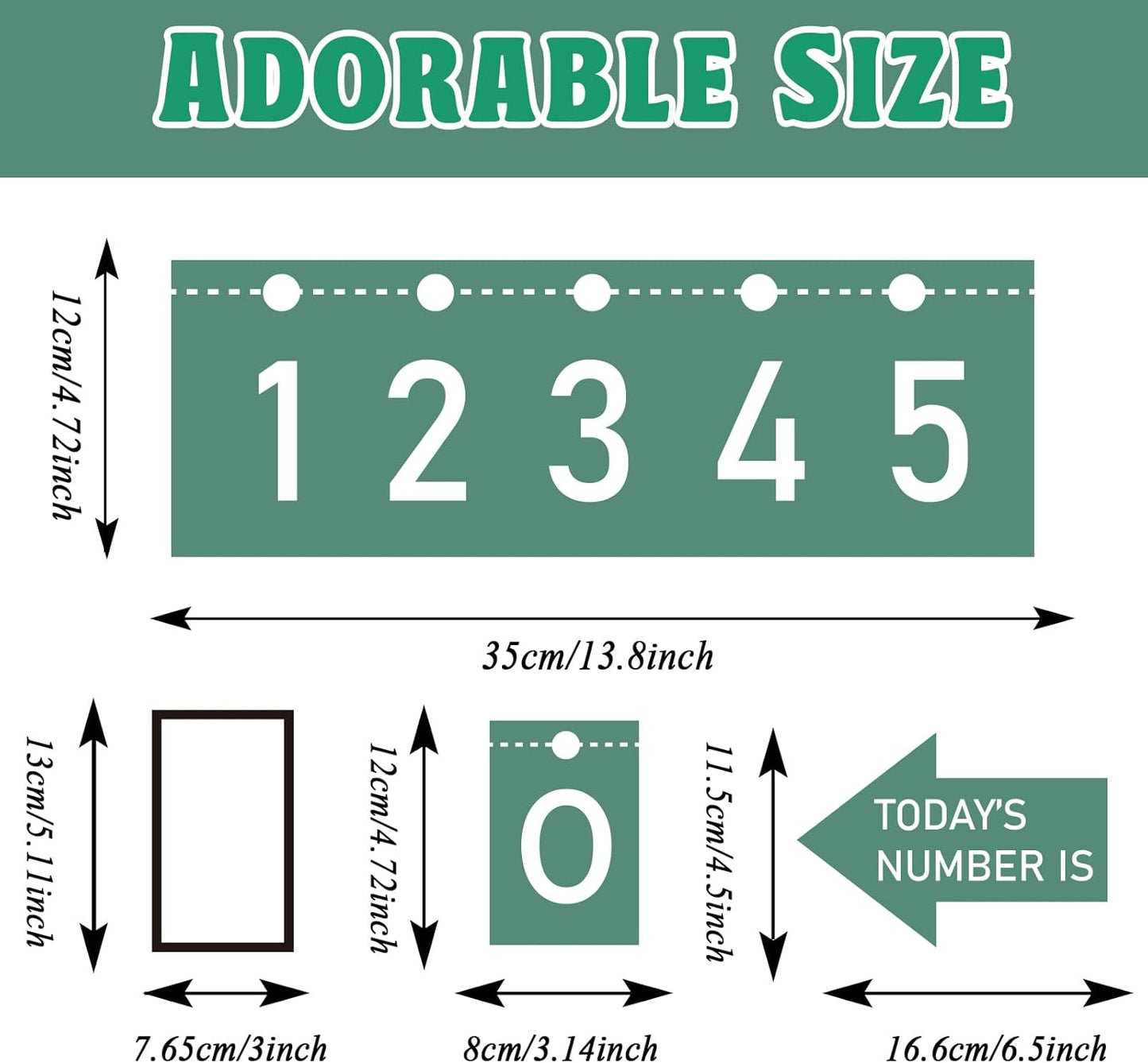 Number Line Bulletin Board -20 to 120 for Wall Classroom, Eucalyptus Leaf Green Bulletin Border Trim Decor, Eucalyptus Home-School Classroom Math Learning Supplies for Teachers Students