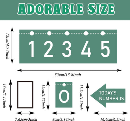 Number Line Bulletin Board -20 to 120 for Wall Classroom, Eucalyptus Leaf Green Bulletin Border Trim Decor, Eucalyptus Home-School Classroom Math Learning Supplies for Teachers Students