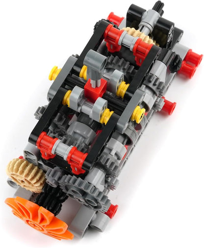 MOC Building Blocks 6 Speed Gearbox Model for Tech Vehicle Gear Shifting/Trendy Ornaments/Gift