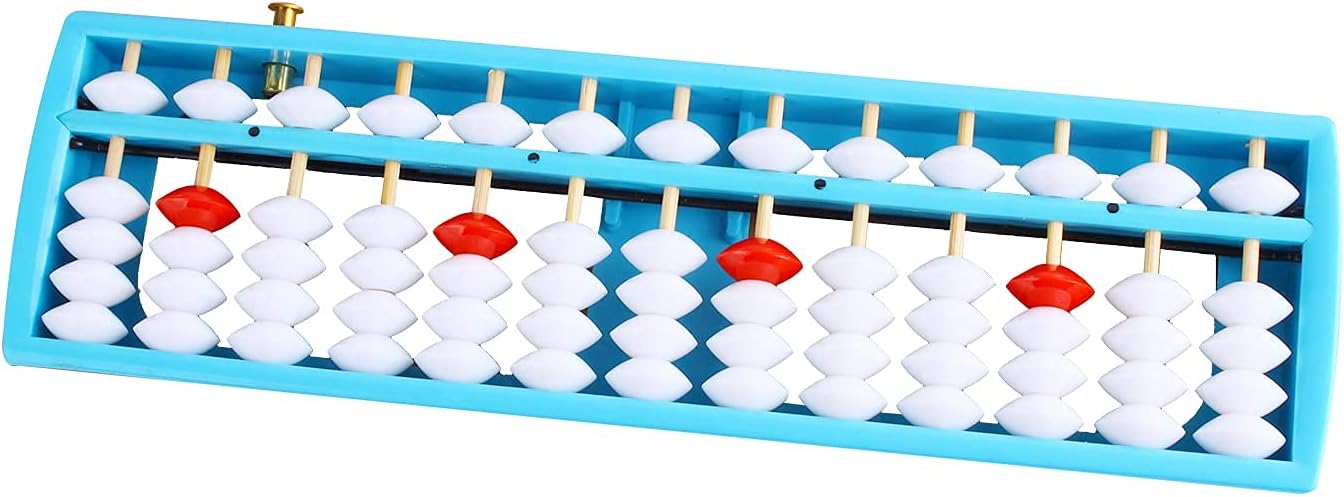Larcele Bead Arithmetic Counting Abacus with Reset Button,13 Column SP-02 (Black 2)