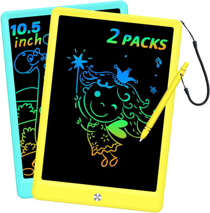 BUKEBU LCD Writing Tablet Doodle Board,10.5 inch Colorful Drawing Pad,Electronic Drawing Tablet, Drawing Pads,Travel Gifts for Kids Ages 3 4 5 6 7 8 Year Old Girls Boys (Blue)