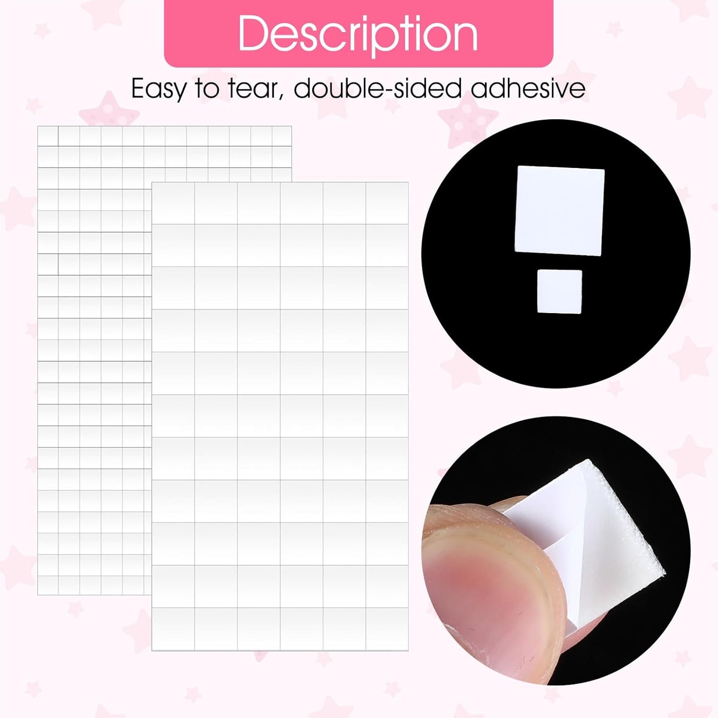 Foam Squares for Crafts,Double Sided Foam Square,12 Sheets/1980pcs Discs Squares Stickers Square for Crafts DIY Craft Supplies Scrapbooking Office Class Christmas (0.47In/12mm, 0.24In/6mm)