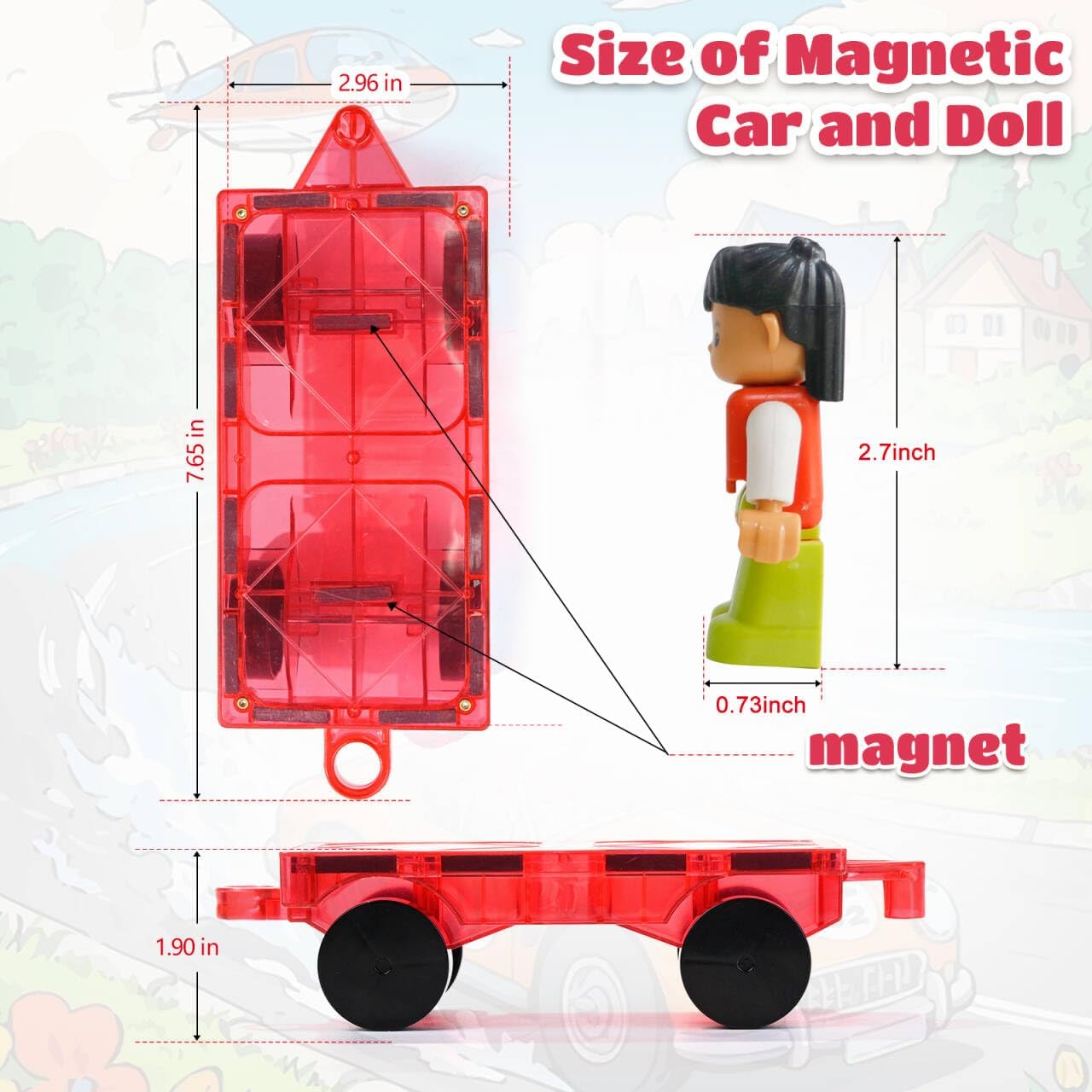 MAGBLOCK 85Pcs Marble Run Magnetic Tiles Toy Building Blocks STEM Educational Child Brain Development Kit Magnet Construction Toys for Boys Girls Kids Age 5 6 7+ Years Old