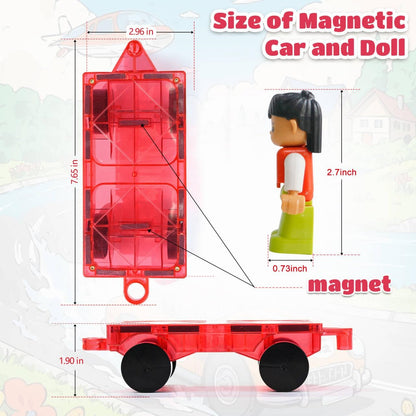 MAGBLOCK 85Pcs Marble Run Magnetic Tiles Toy Building Blocks STEM Educational Child Brain Development Kit Magnet Construction Toys for Boys Girls Kids Age 5 6 7+ Years Old