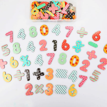 90 Pcs Magnetic Numbers and Math Symbols Learning Educational Soft Magnetic Refrigerator Magnets Math Recognition Whiteboard Fridge