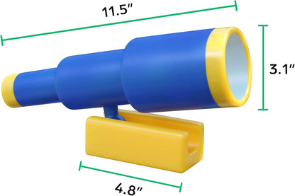 Jungle Gym Kingdom Playground Accessories - Pirate Ship Telescope for Kids - Plastic Attachment for Treehouse, Outdoor Playhouse, Playset, Backyard Swing Set (Blue)
