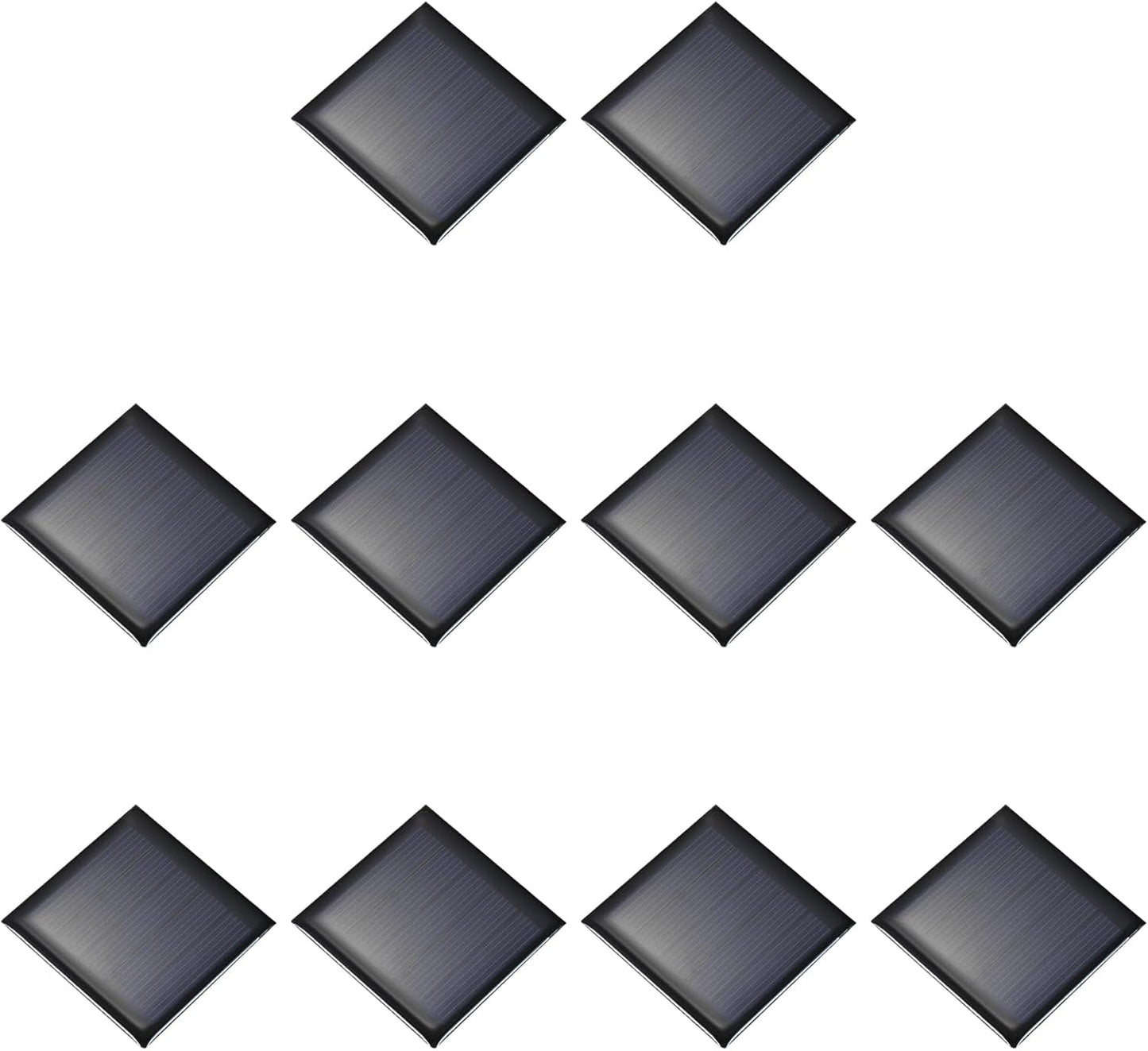 MECCANIXITY 10PCS 2V 0.08W 0.04A Mini Solar Panels for Solar Power, Small Solar Photovoltaic Cells Charge DIY Electric Toy Materials Solar System Kits, 1.57" x 1.57"