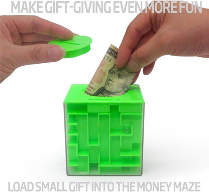 Trekbest Money Maze Puzzle Box - A Fun Unique Way to Give Gifts for Kids and Adults (Green)