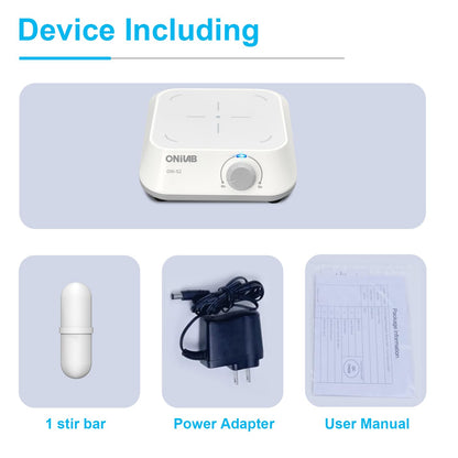 ONiLAB Magnetic Stirrer with 8PCS stir bar Set and stir bar Retriever, Magnetic Mixer Max Stirring Capacity 3000ml(No Heating)