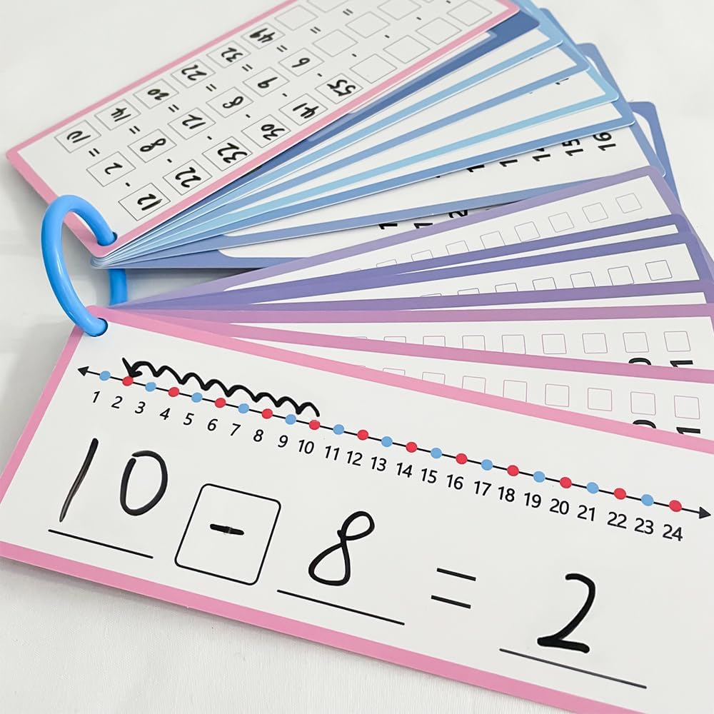 Lachilly Multiplication Flash Cards 0-12 with 2 Dry Erase Pens, Educational Times Table Flashcards for Kids, Self Check Classroom Home Learning Aids, Elementary School Teacher Teaching Aids, 15 Cards