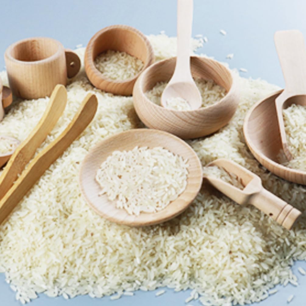 Montessori Sensory Bin Tools: 1 Wooden Box + 11 Sensory Tools for Toddlers & Preschool Children - Fine Motor Learning Pretend Play