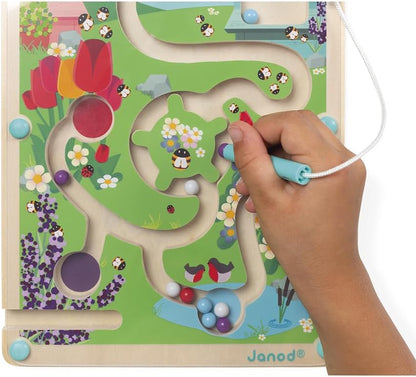 Janod Bee Hive Magnetic Wooden Maze Game - Ages 2+ - J05310