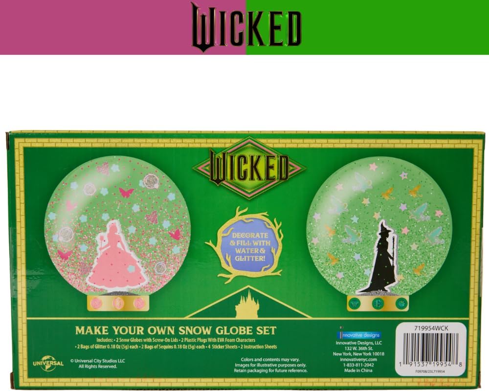 Disney Frozen Snow Globe Kit, DIY Snow Globe, Includes 2 Globes, Glitter, Sequins, Stickers – Elsa and Anna