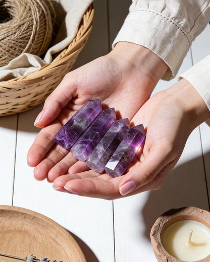 Crystals and Healing Stones, 9 Pcs Healing Crystals Set, 7 Chakra Crystal Stones Set Real Natural Selenite Pyramid Reiki Raw Rock Energy Protection Meditation with Wooden Box, Crystal Gifts for Women